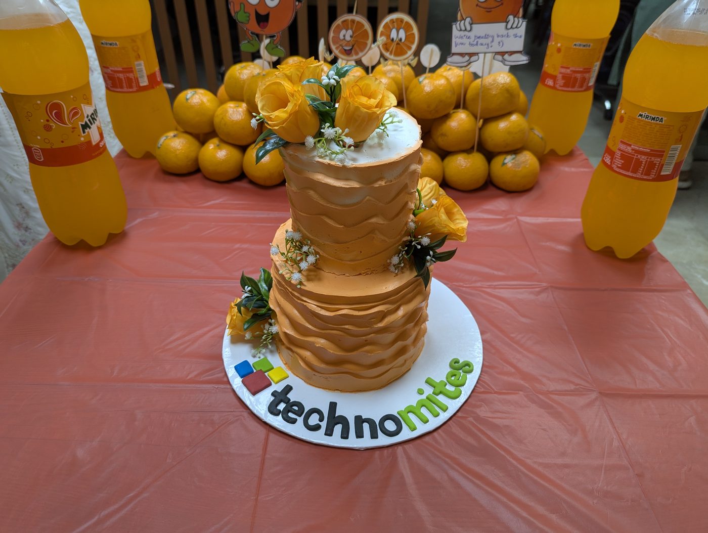 Office party celebration cake